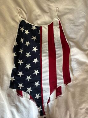 Bear Dance Red and White Striped One-Piece